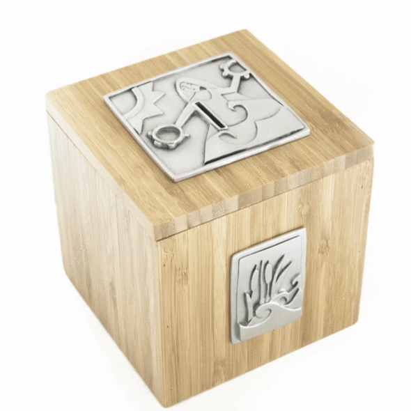 Miriam Tzedakah Box-Pewter